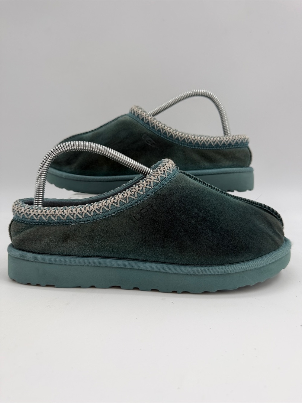 UGG Tasman Slipper Mens Size 8.0 Stormy Seas Teal Blue Tasman Braid